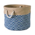 Design Imports Storage Bin, Burlap, Navy CAMZ37145